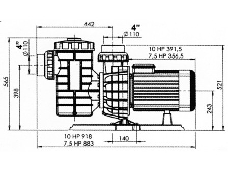 10,00 HP T / Murex Serisi Önfiltreli Pompa